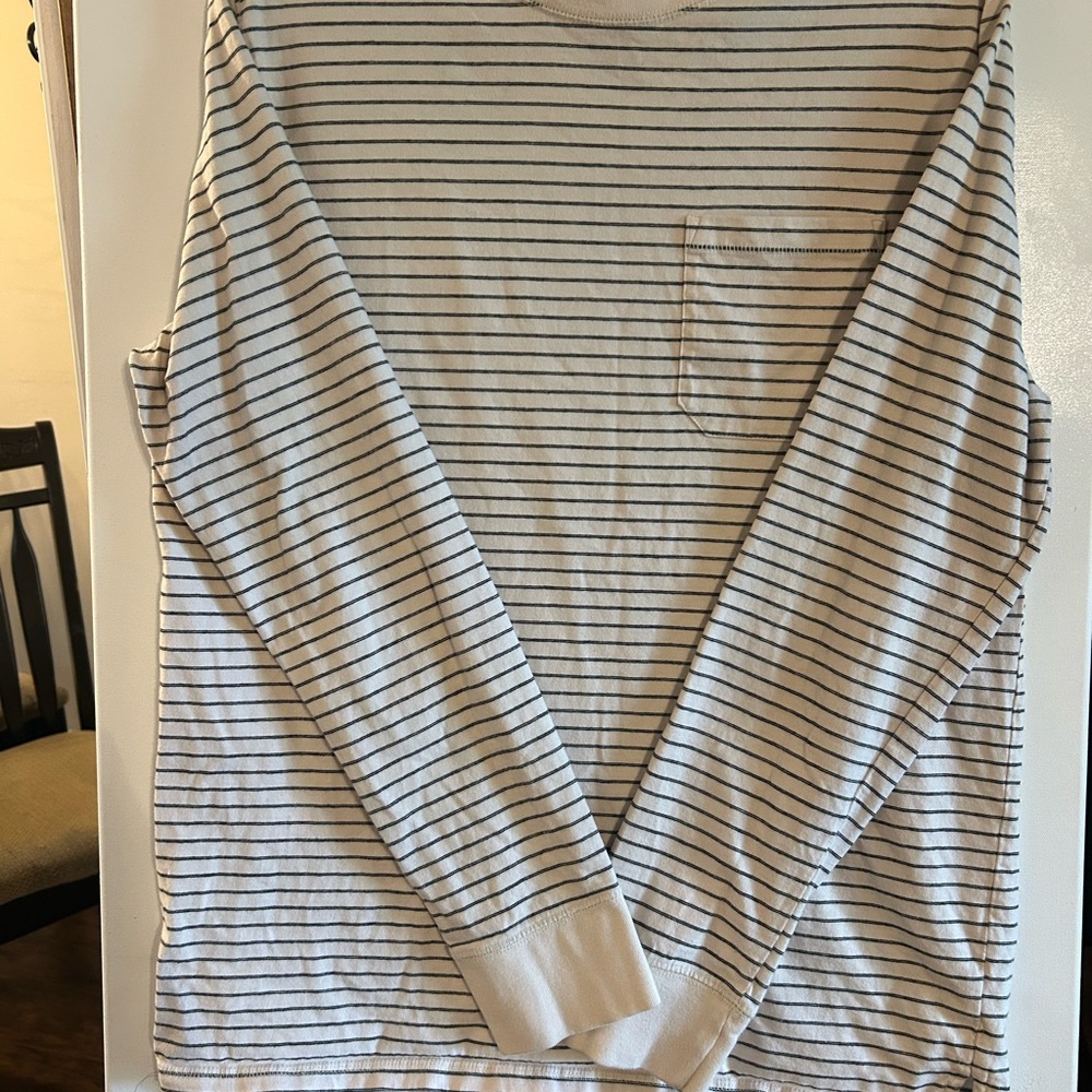 Men’s Large T-Shirt Goodfellow & Co. Beige Striped Tee